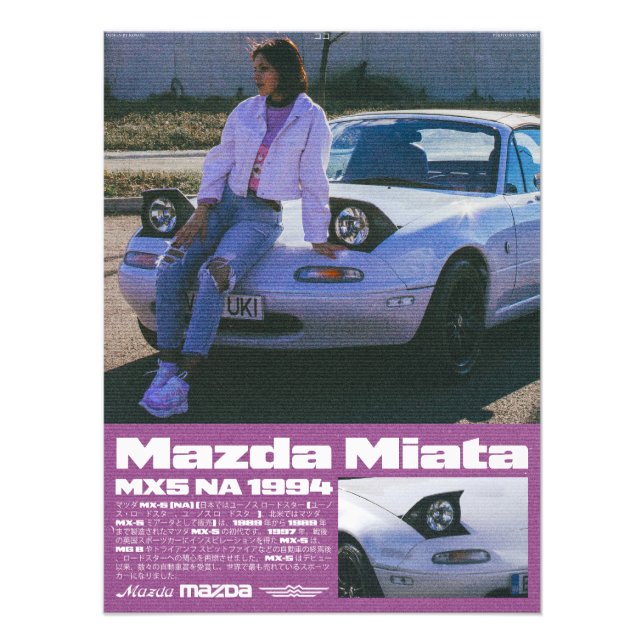 Poster Mazda Miata MX5 (Front)