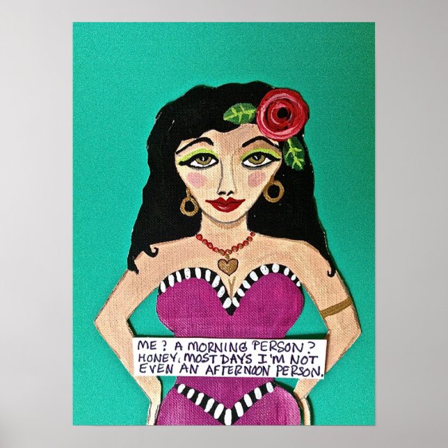 POSTER - "ME? A MORNING PERSON?" (Front)