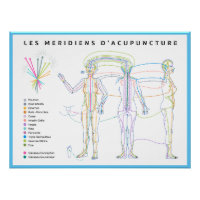 Poster Méridiens d'Acupuncture, Chinese medicine