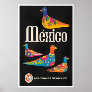 Poster Mexico Art Print Vintage Travel Home