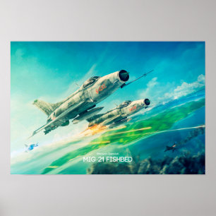 Poster Mikoyan-Gurevich  MiG-21 Fishbed