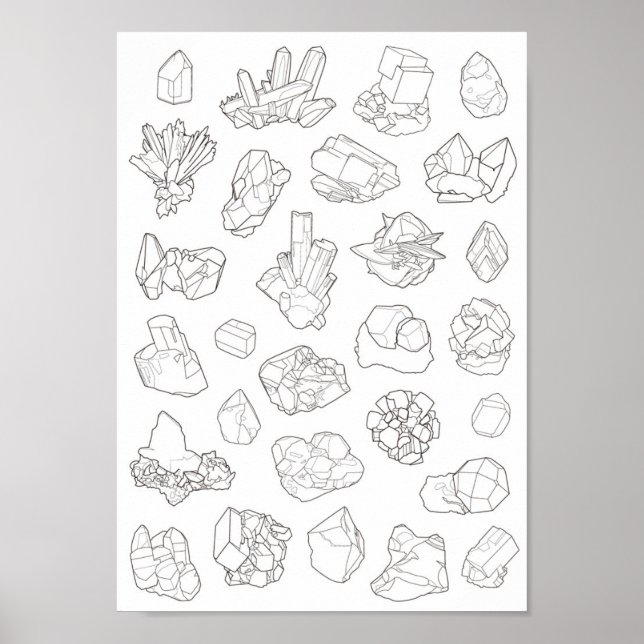 Poster Minerales con línea (Front)