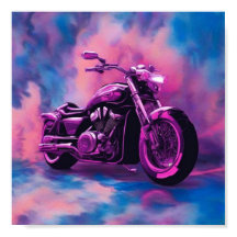 Poster  Motorbike, Abstract  Colours