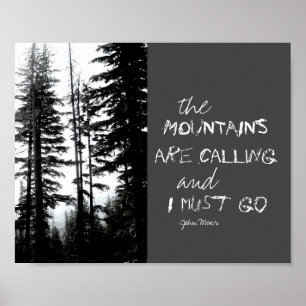 poster Muir quote the mountains are calling