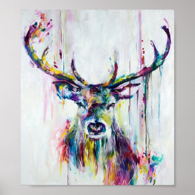 Poster - Multi colored Stag (Front)