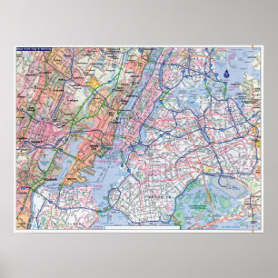 Poster - New York City Travel Map