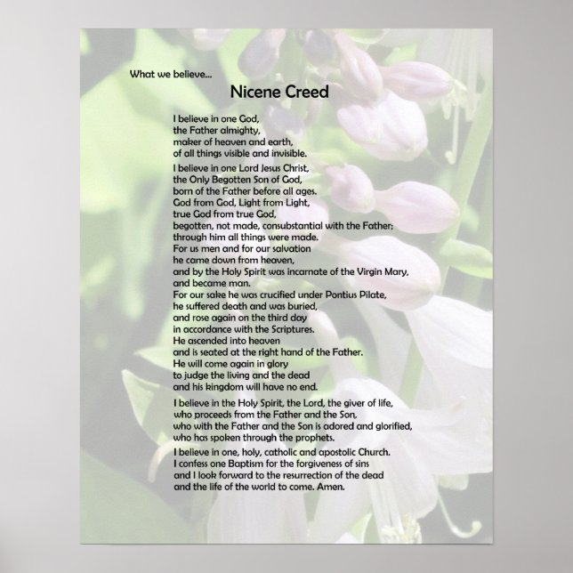 Poster-Nicene Creed~ Customisable! Poster (Front)