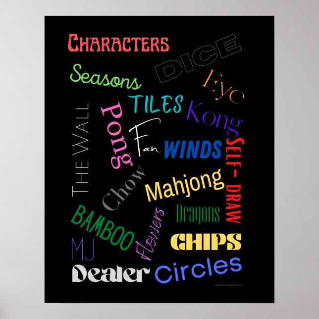 Poster of Mahjong Words  (Front)