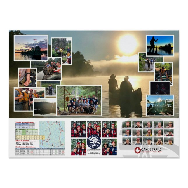 Poster of the Canoe Trails 2018 Canadian Trip (Front)