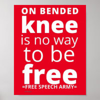 poster "ON BENDED KNEE..."