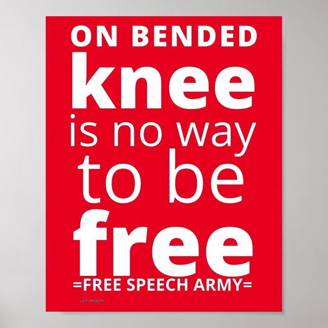 poster  "ON BENDED KNEE..." (Front)