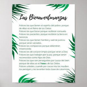 Poster oración de las Bienaventuranzas 