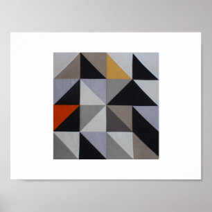 Poster - Orange Geometric Triangle