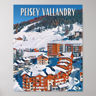 Poster Peisey-Vallandry Ski Resort