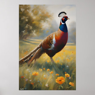Poster | Pheasant | Oil Painting Style 