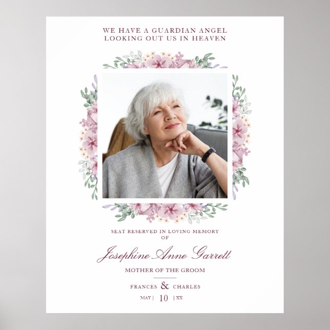 Póster Photo Remembrance Wedding Dear Ones Pink Sh Poster (Front)