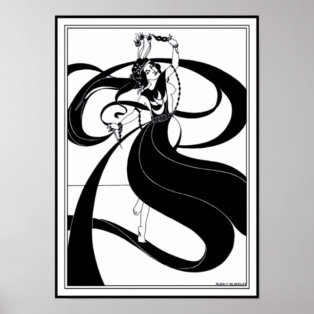 Poster/Print:  Beardsley Illustration Poster (Front)