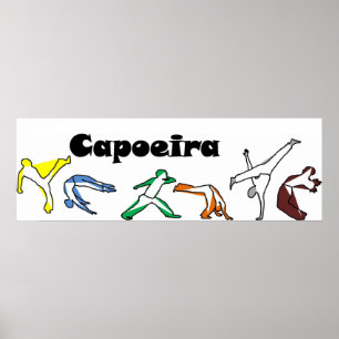 poster print  capoeira techniques axe