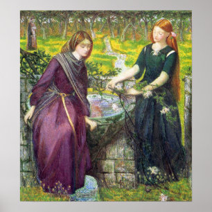 Poster/Print: Dante's Vision of Rachel and Leah Poster