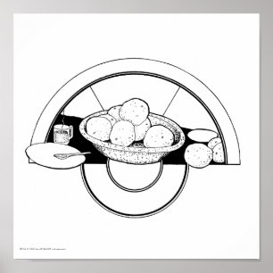 Poster/Print: "Dishes/Grapefruit" Poster