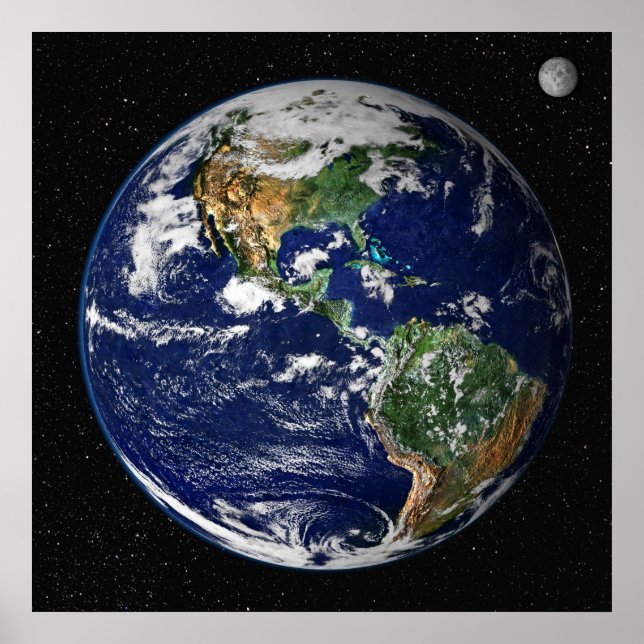 Poster/Print:   Earth from Space - NASA Poster (Front)