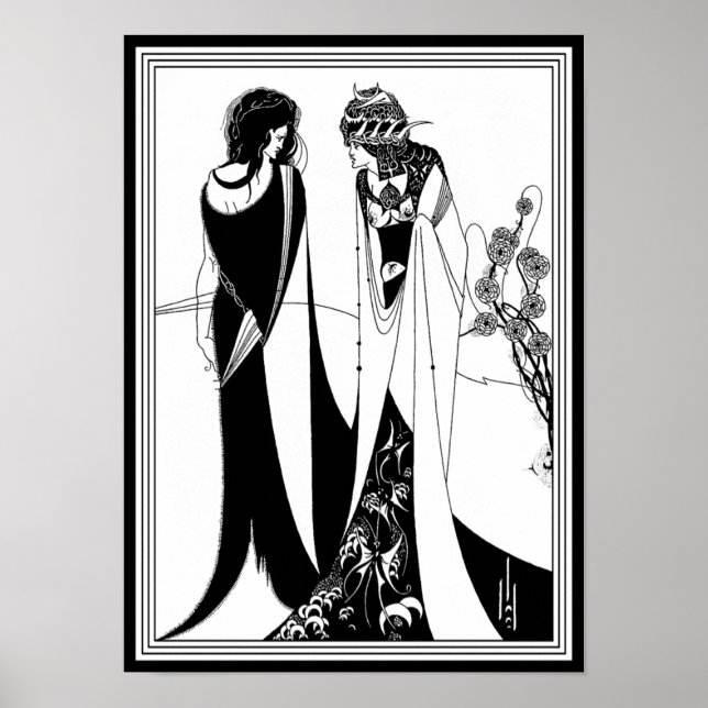 Poster Print: Illustration by Aubrey Beardsley (Front)