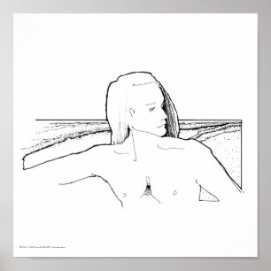Poster/Print: "Long Hair Man/Landscape" Poster