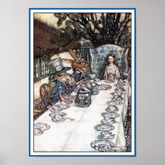 Poster/Print: Mad Hatter's Tea Party - Rackham Poster