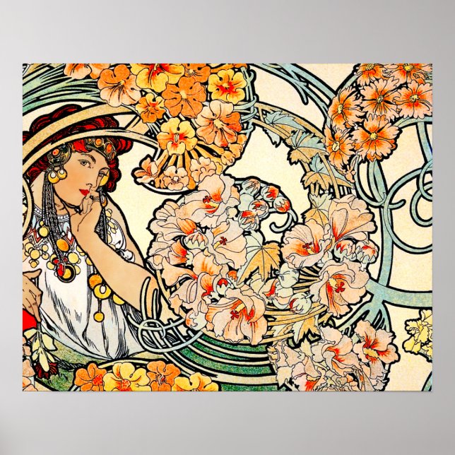 Poster/Print: Mucha - Language of Flowers II Poster (Front)