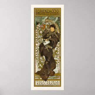 Poster/Print: Mucha - Lorenzaccio - Art Nouveau Poster