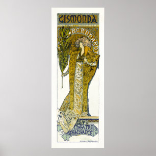 Poster/Print: Mucha - Sarah Bernhardt - Gismonda P Poster