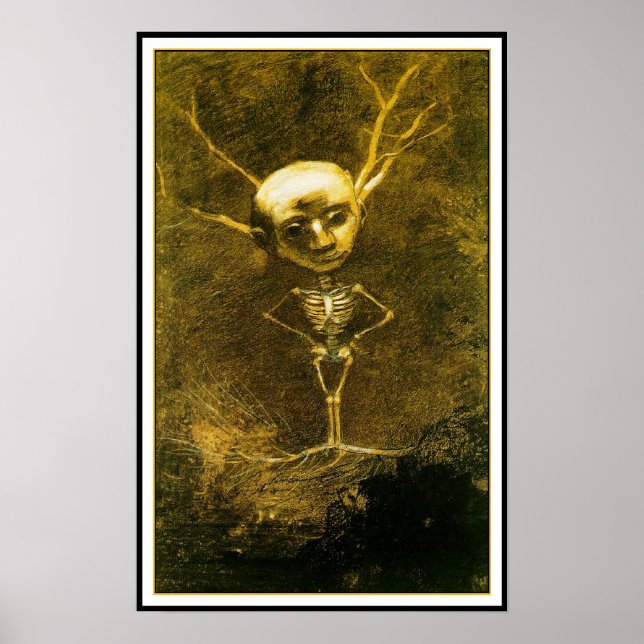 Poster/Print: Skeleton Man by Odilon Redon Poster (Front)