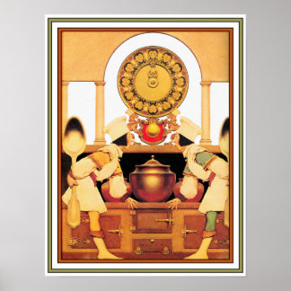 Poster/Print: Two Pastry Cooks - Maxfield Parrish Poster