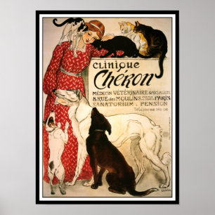 Poster/Print: Vintage Steinlen "Clinique Cheron" Poster