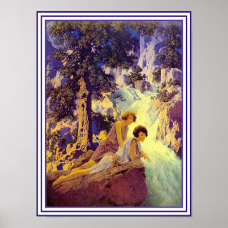 Poster/Print: Waterfall - by Maxfield Parrish Poster