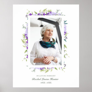 Póster Purple Shades Garland In Loving Memory Phot Poster