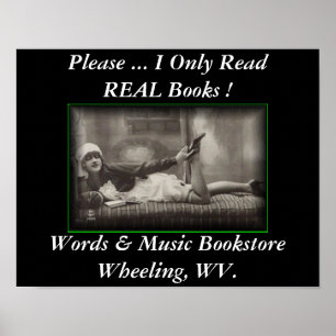 poster reclining flapper reading