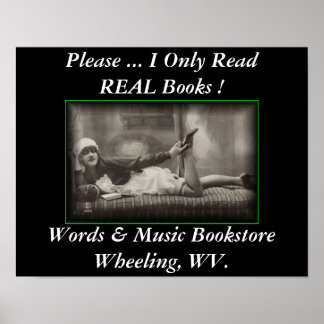 poster reclining flapper reading