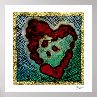 Poster - Red Ink Bleed Heart