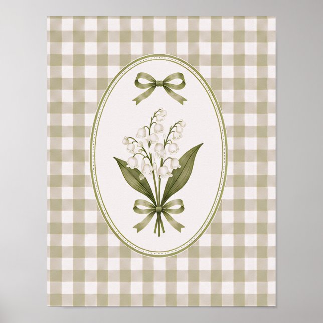 (POSTER) Rustic Bow Coquette Lily of the Valley  Poster (Front)