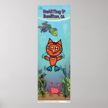 Poster - Scuba Cat - Buellton.Art