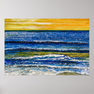 Poster - Seaside Sunset And Sea Waves