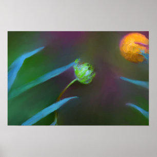 Poster - Small and Peaceful Wild Flower Painting