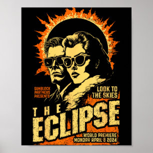 Poster Solar Eclipse Vintage Science Fiction