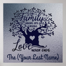 Poster Square 24x24 Family & Love