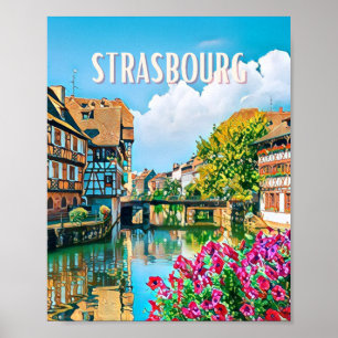 Poster Strasbourg Photo Vintage