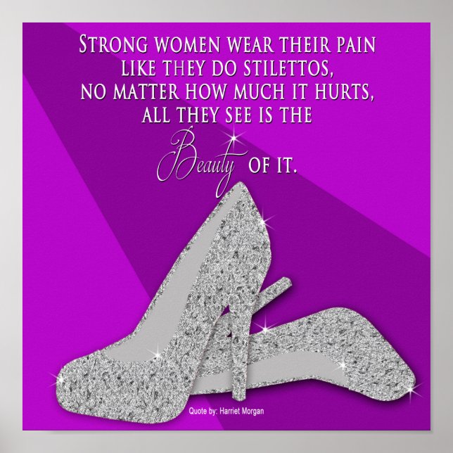 POSTER - STRONG WOMEN - PURPLE - HIGH HEELS (Front)
