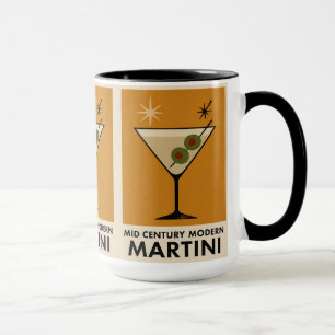 Poster Style Mid Century Modern Martini Mug
