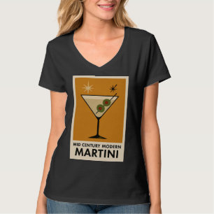 Poster Style Mid Century Modern Martini T-Shirt