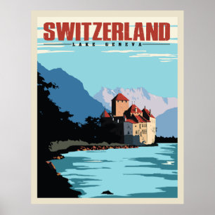 Poster - Switzerland Lake Geneva